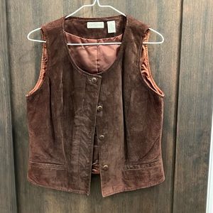 Vintage Ann Taylor suede vest